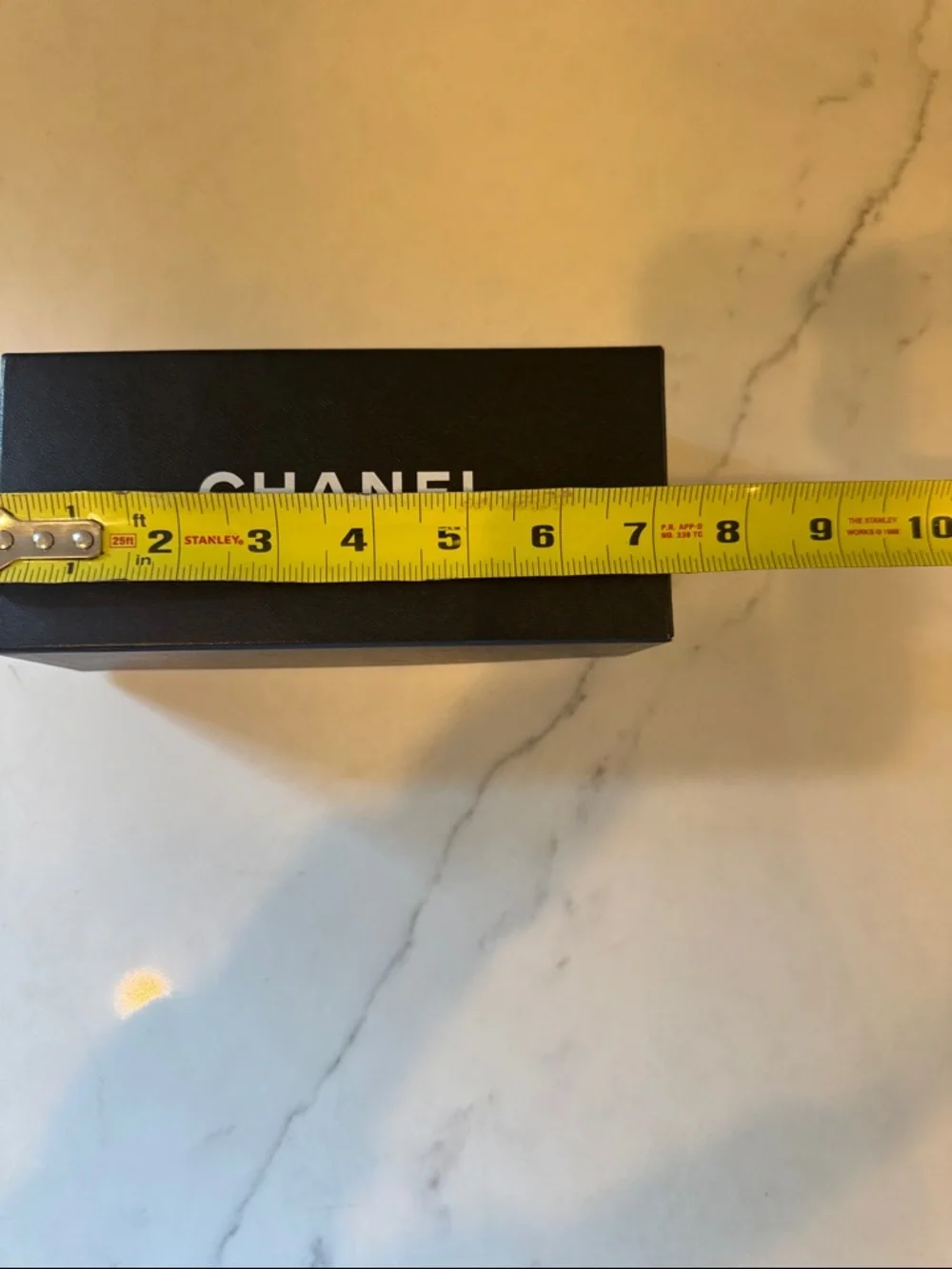 CHANEL Black and White Logo Box 7.5x3.5x2.5